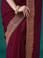 kasee Embroidered Polka Dots Sarees | Grocsy