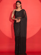 Tikhi Imli Striped Semi Sheer Ready to Wear Saree | Grocsy