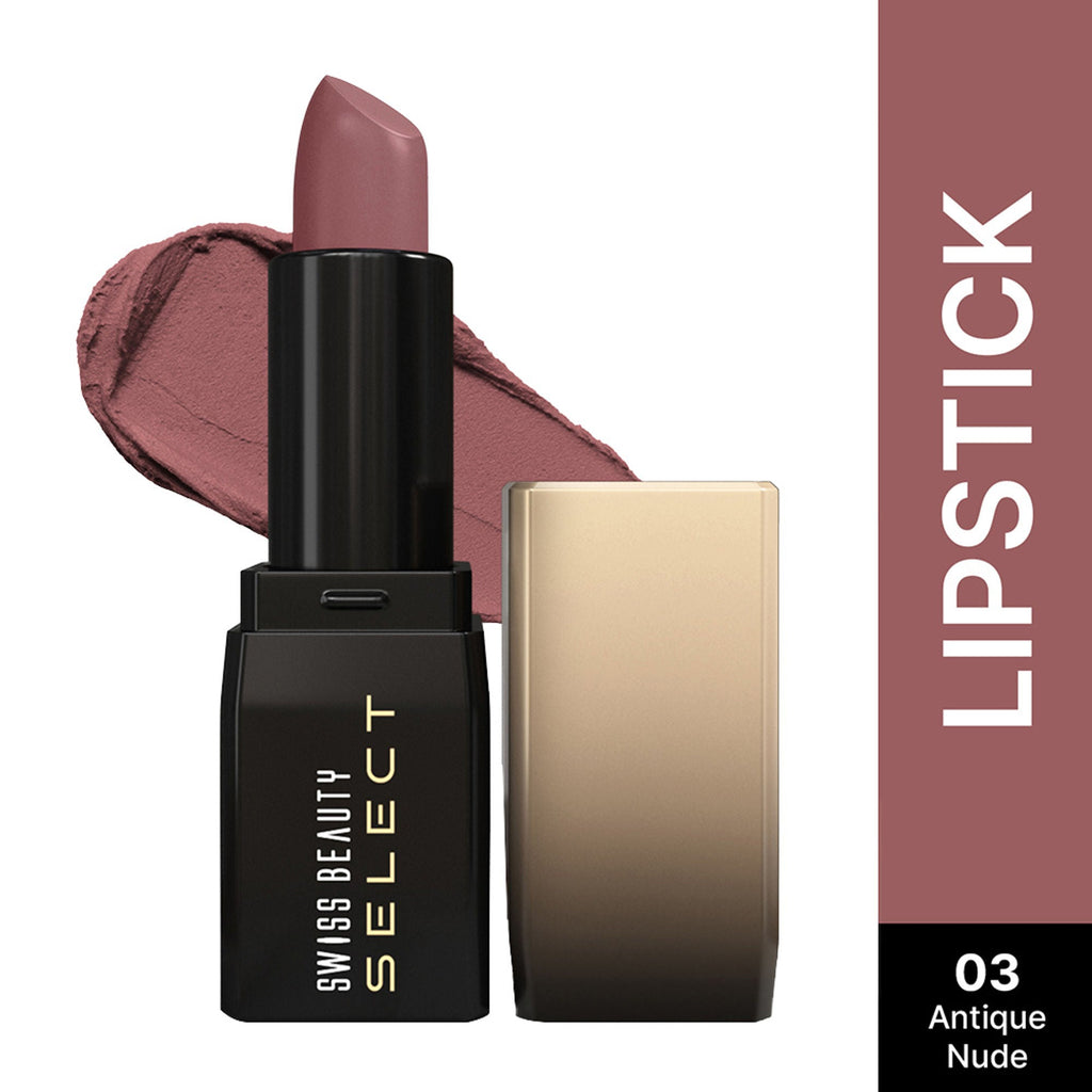 Swiss Beauty Select Dare To Matte Lipstick - 3 Antique Nude | Grocsy