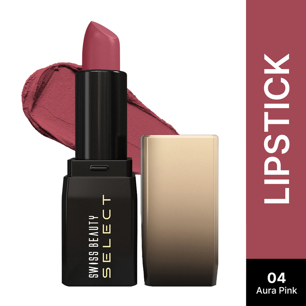 Swiss Beauty Select Dare To Matte Lipstick - 4 Aura Pink | Grocsy
