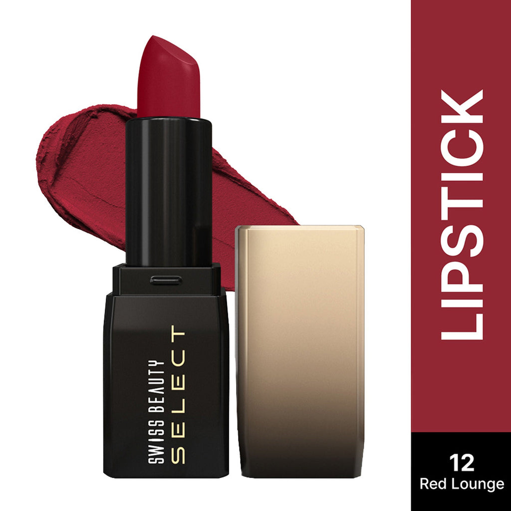 Swiss Beauty Select Dare To Matte Lipstick - 12 Red Lounge | Grocsy