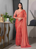 Tikhi Imli Striped Chiffon Ready to Wear Saree | Grocsy