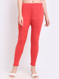 TAG 7 Women Pink Solid Woolen Leggings | Grocsy