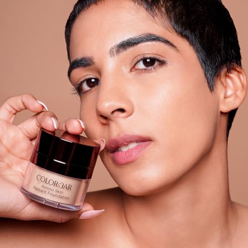 Colorbar Amino Skin Radiant Foundation - Liquid Foundation Makeup - Medium to Full Buildable Coverage Hydrating Foundation - 005 Sand Medium - 0.5 oz | Grocsy