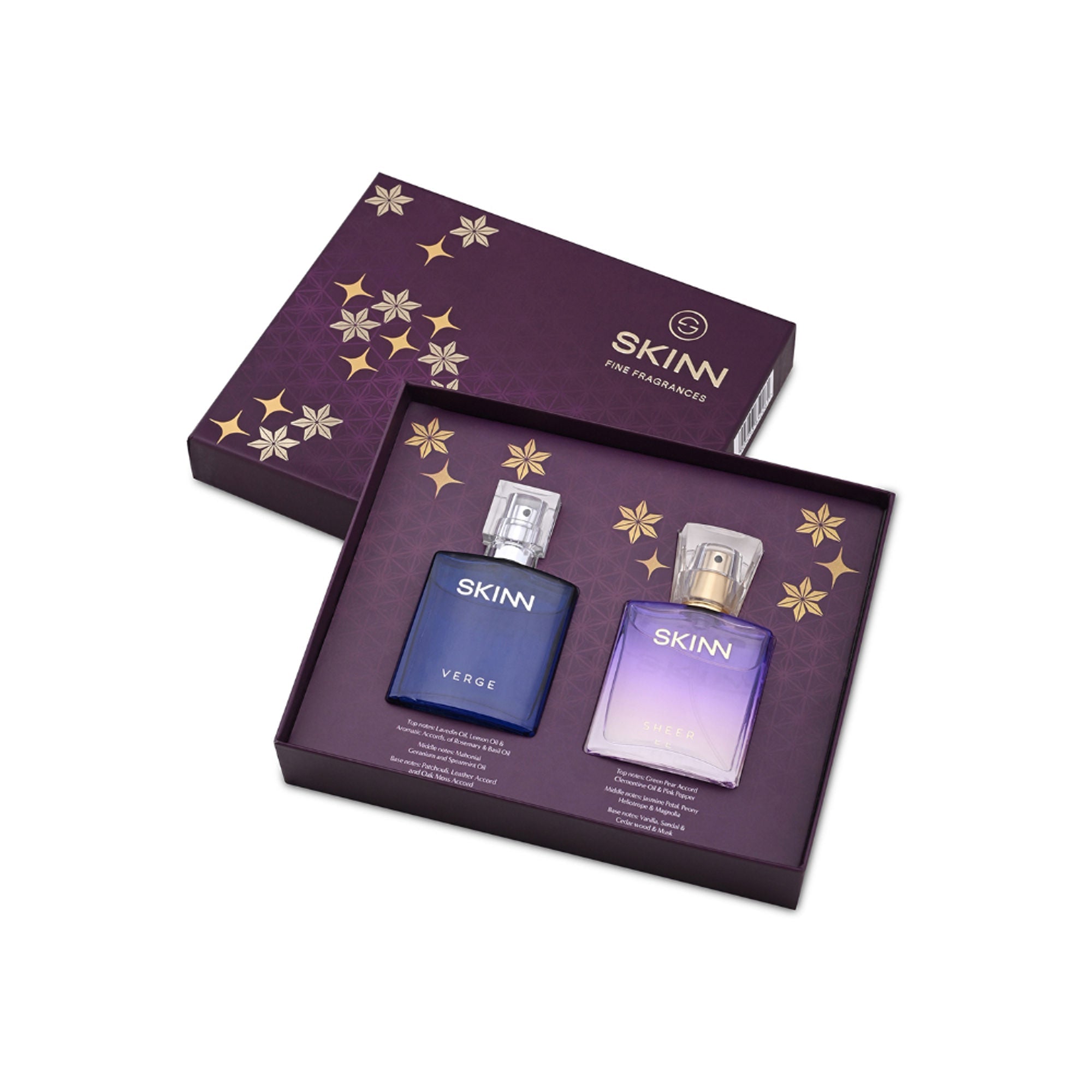 Skinn By Titan Verge and Sheer Perfume Giftset 25ml each - Gift for Her | Grocsy
