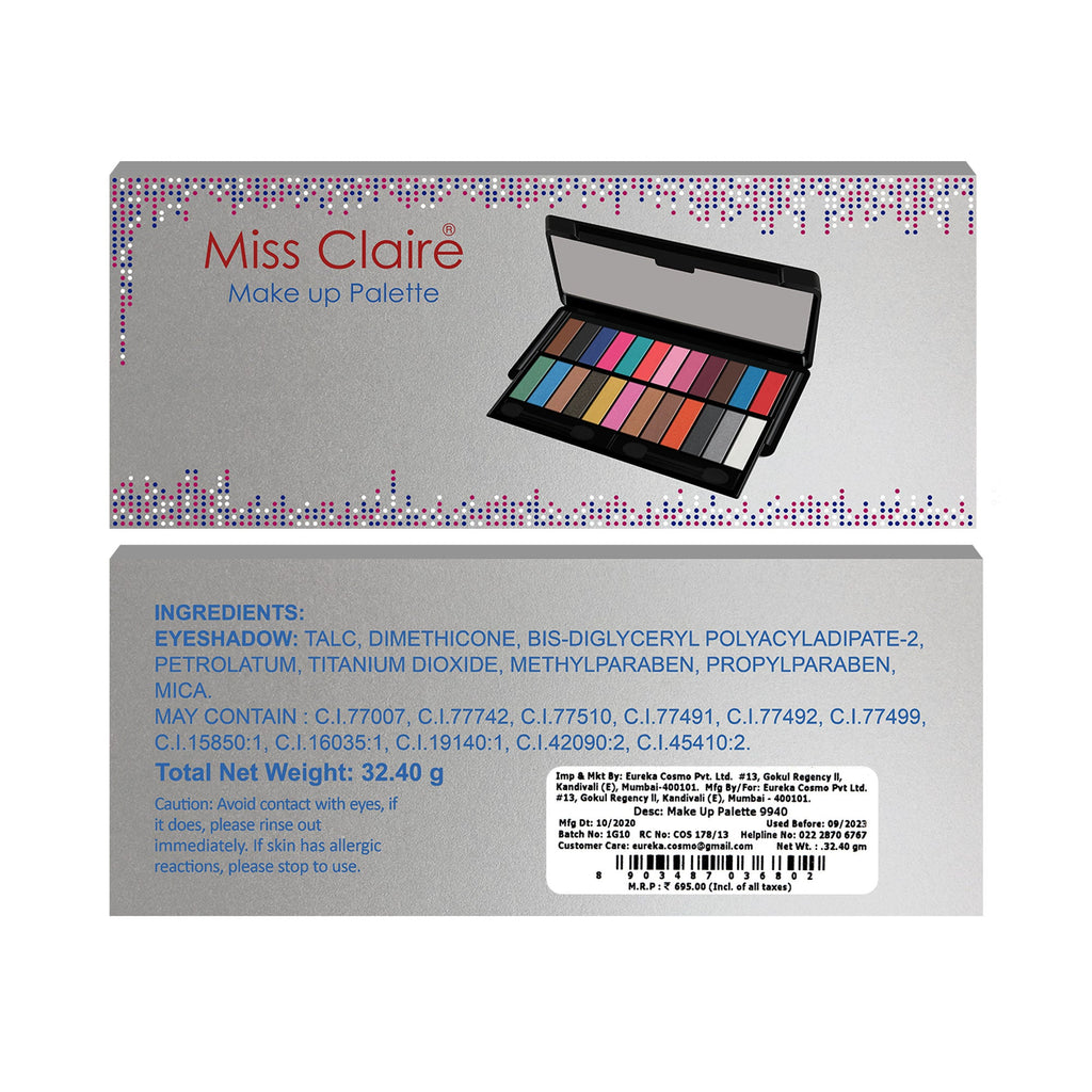 Miss Claire Make Up Palette 9940 (Eyeshadow Palette) | Grocsy