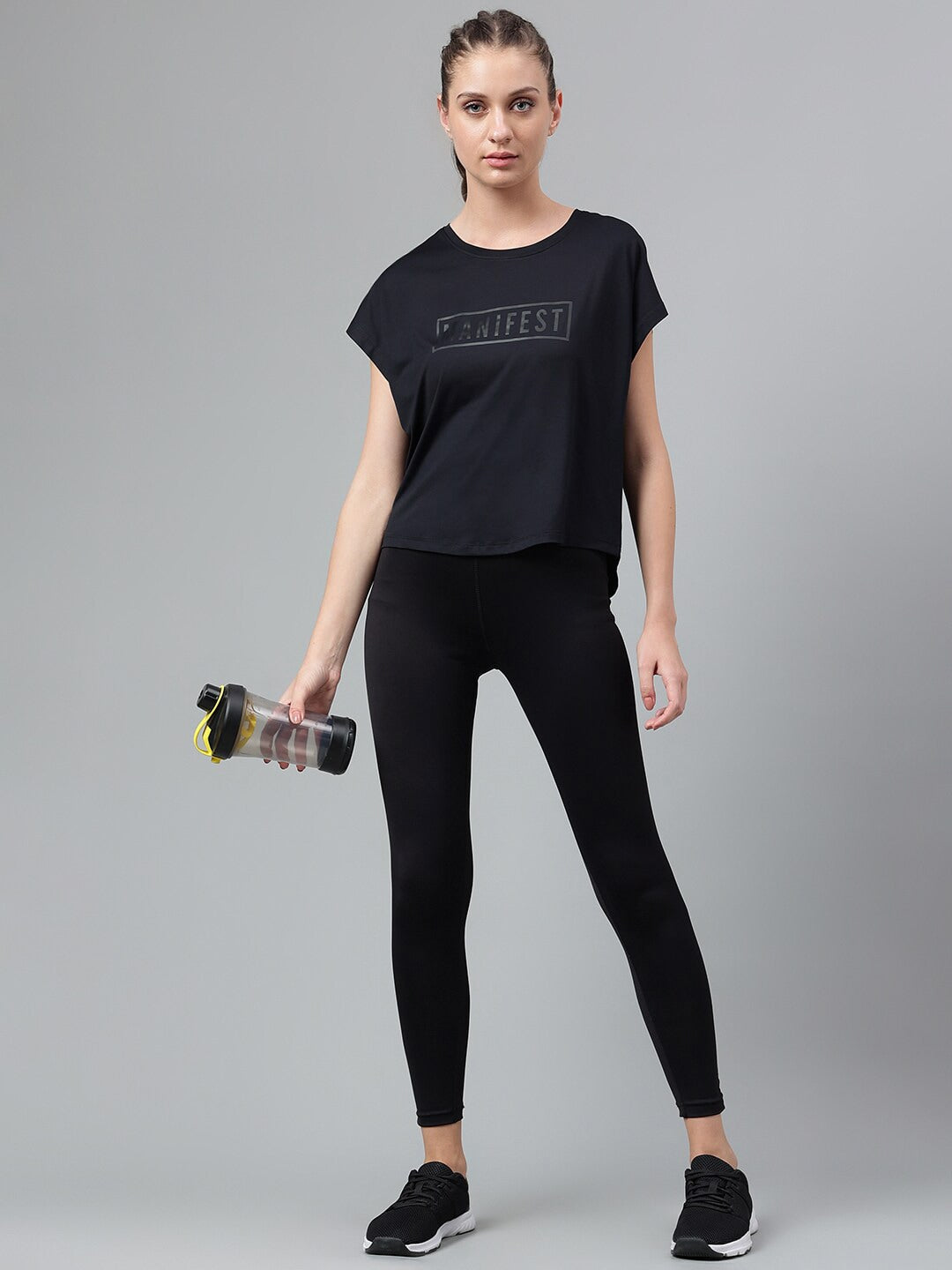 MKH Typography Printed Extended Sleeves Dri-FIT Relaxed Fit T-shirt | Grocsy