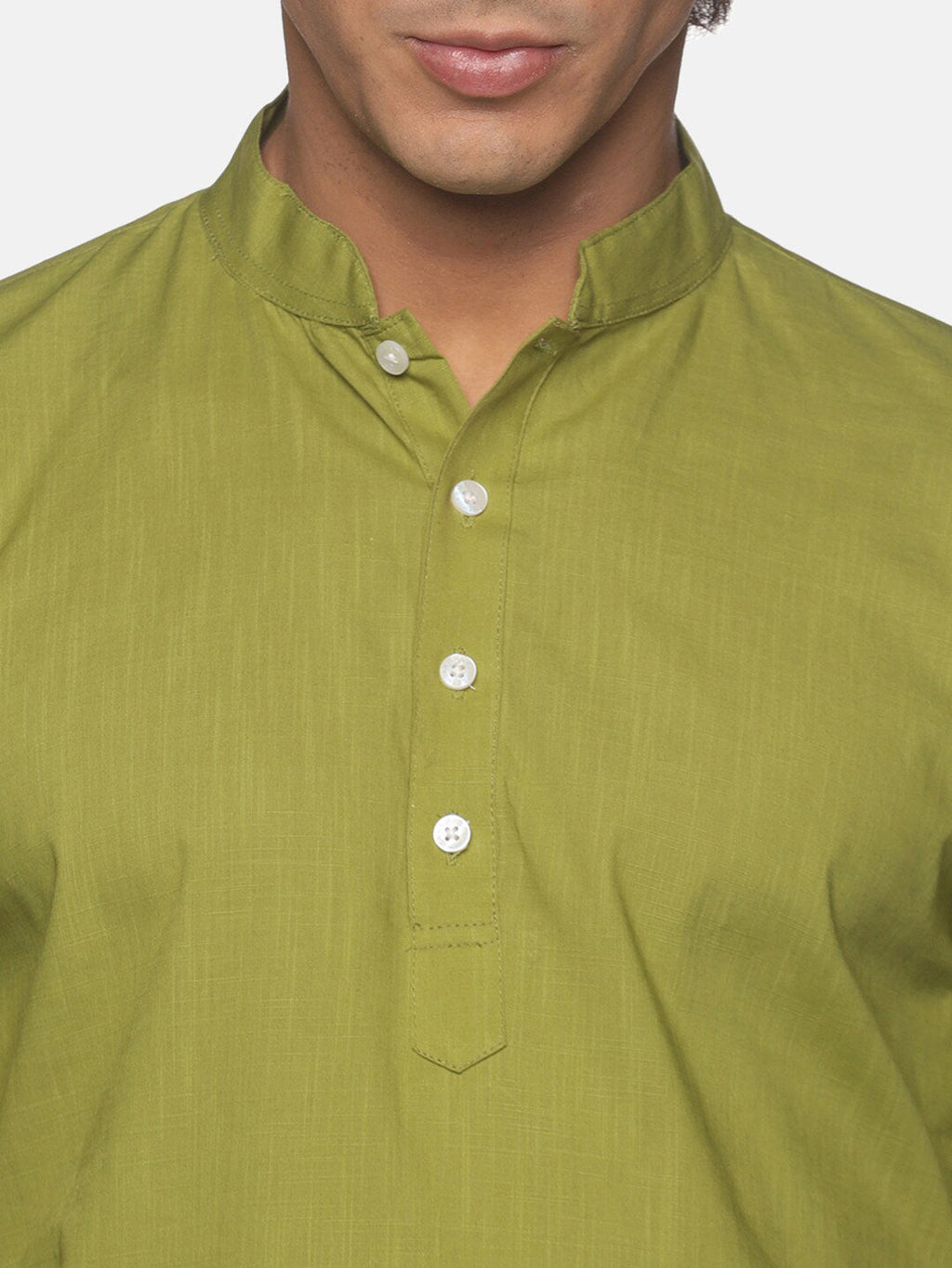 Sethukrishna Men Green Pure Cotton Kurta with Pyjamas | Grocsy