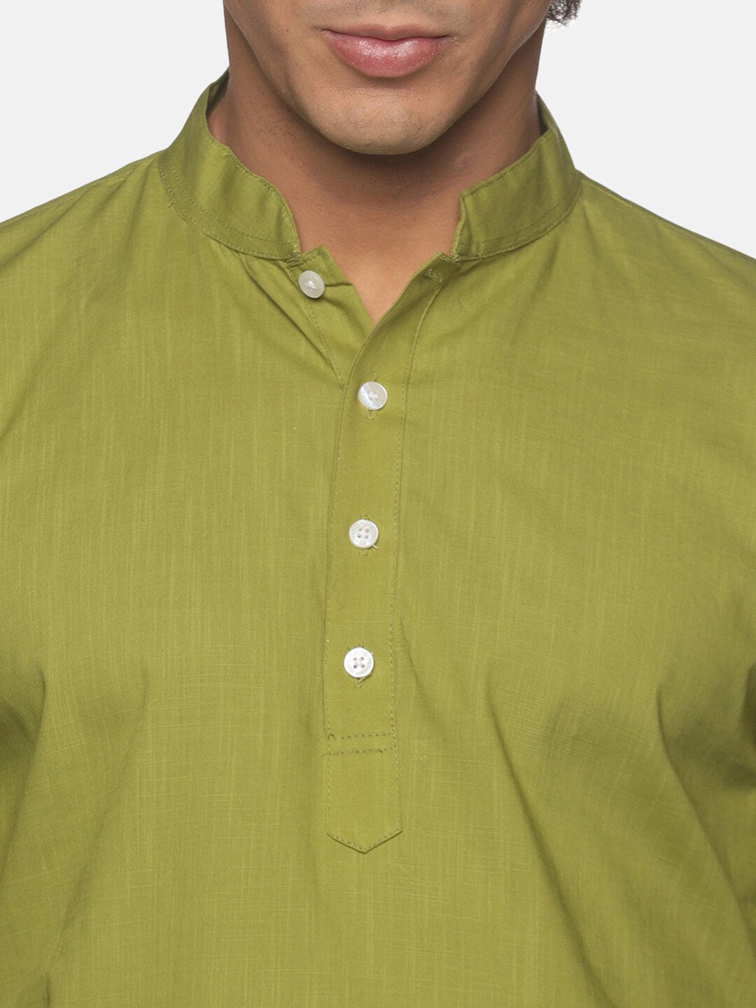 Sethukrishna Men Green Pure Cotton Kurta with Pyjamas | Grocsy