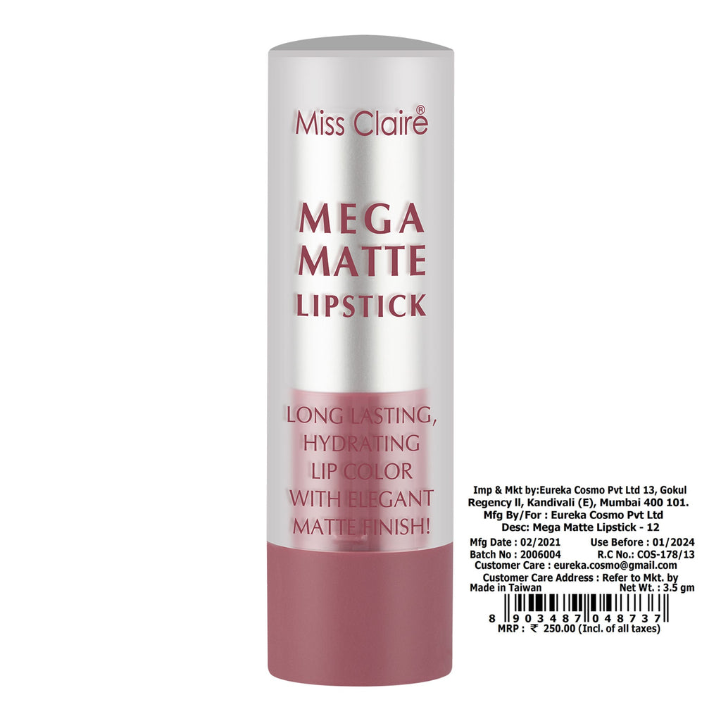 Miss Claire Mega Matte Lipstick - 12 | Grocsy