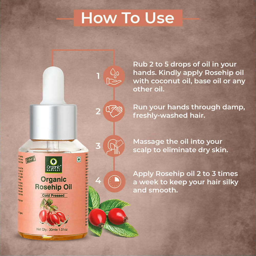 Organic Harvest Cold-Pressed Rosehip Seed Oil | Grocsy