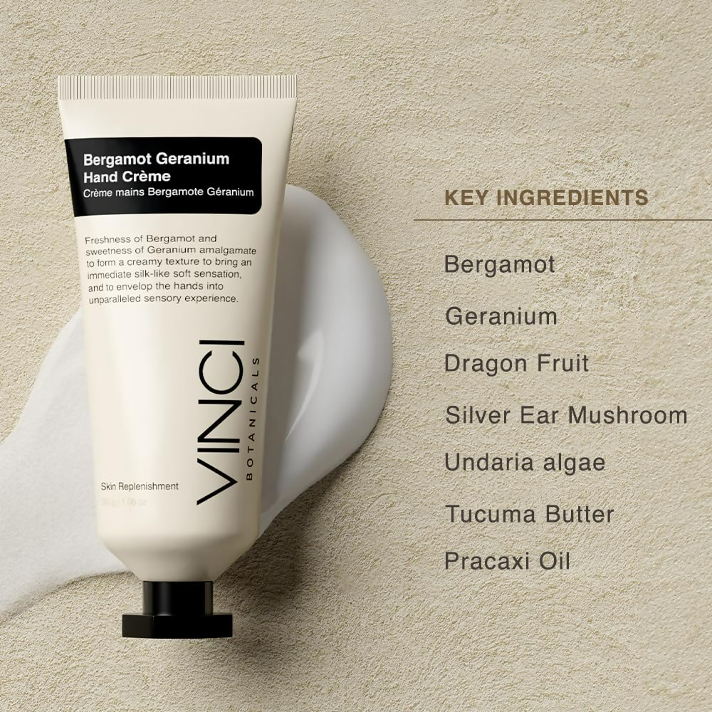 Vinci Botanicals Bergamot Geranium Hand Creme | Grocsy