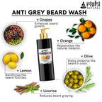 Rishi Natural Anti Grey Beard Wash Restore Natural Beard Color | Grocsy