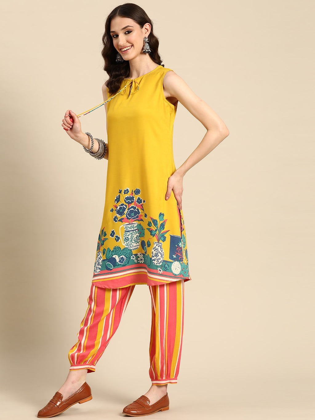 Sangria Women Ethnic Motifs Printed Kurta with Salwar | Grocsy
