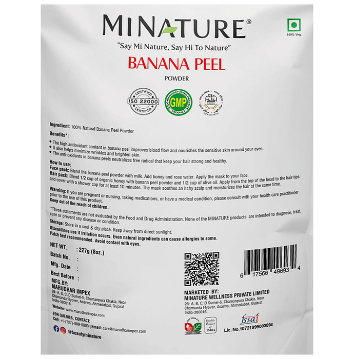 Minature Banana Peel Powder | Grocsy