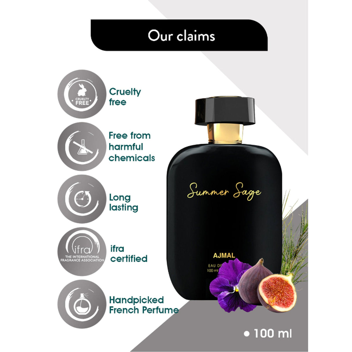 Ajmal India Artisan Summer Sage Exquisite Handpicked Luxury Perfume | Grocsy