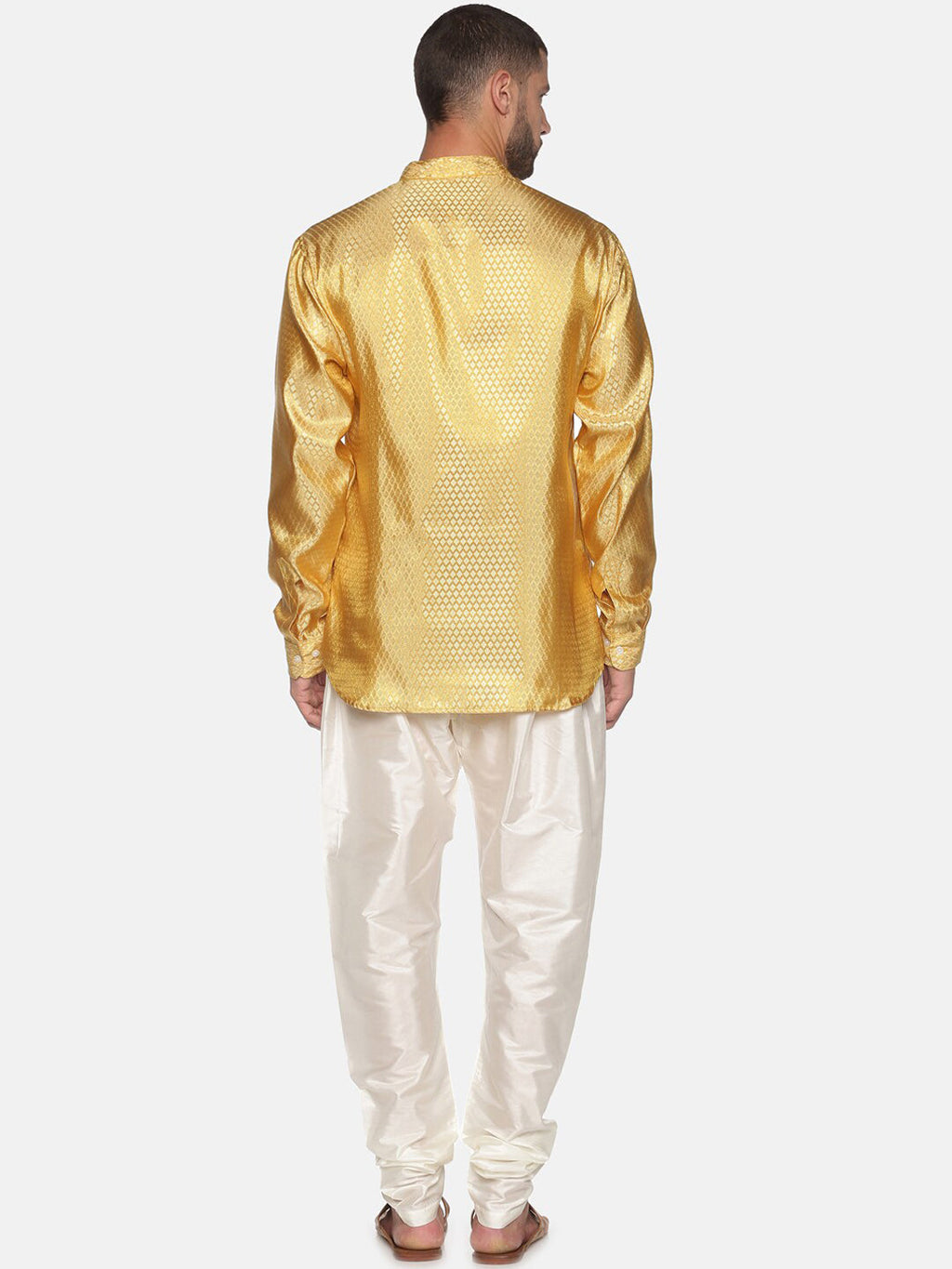 Sethukrishna Gold-Toned Mens Kurta with Pyjamas | Grocsy