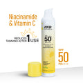 Nykaa Naturals SUNKISSED GLOW Invisible Sunscreen Gel SPF 50 PA++++ with Niacinamide and Vitamin C | Grocsy