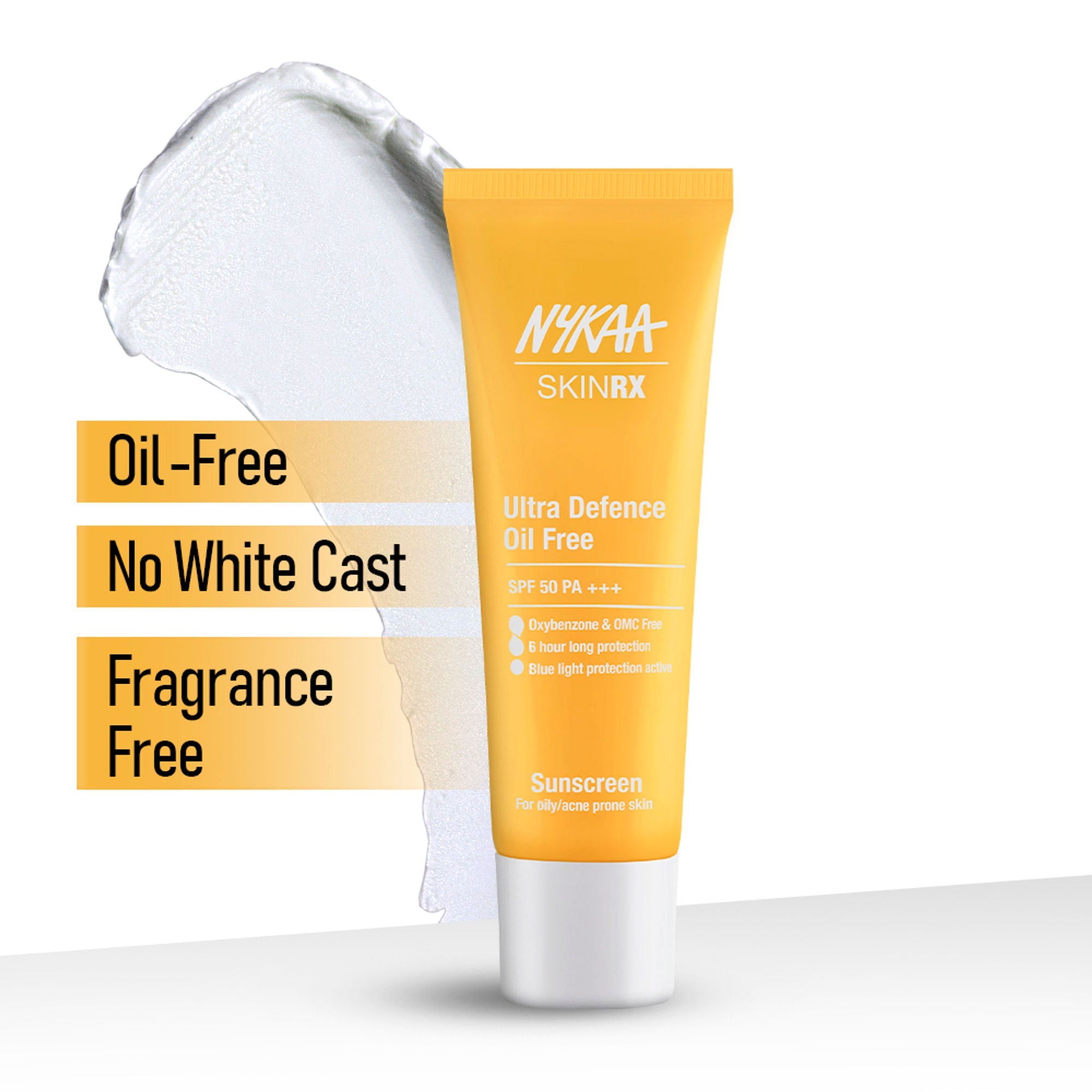 Nykaa SKINRX Ultra Defence Oil-Free Sunscreen for Lightweight, Non-Greasy, No White Cast | Grocsy