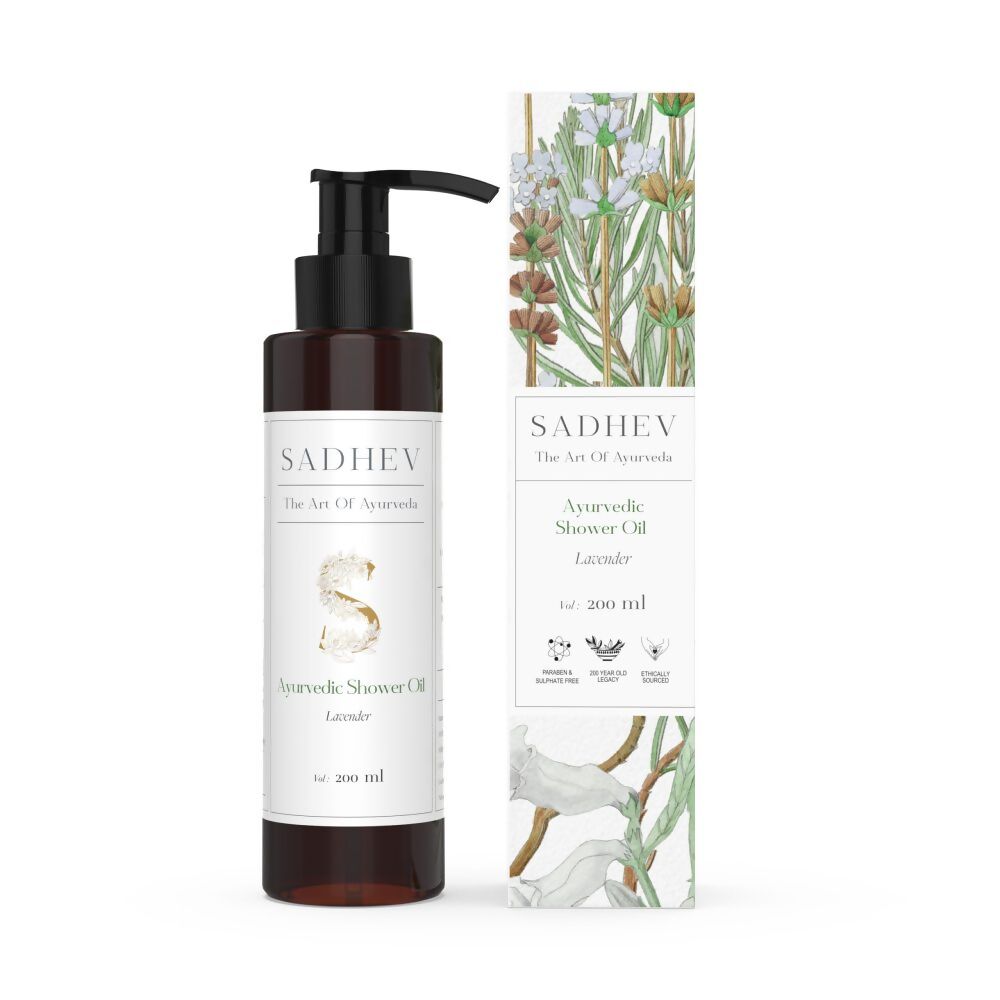 Sadhev Ayurvedic Lavender Shower Oil | Grocsy