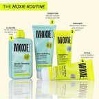 Moxie Beauty Wavy Travel Routine - Shampoo, Conditioner, Leave-In Conditioner & Styling Serum Gel | Grocsy