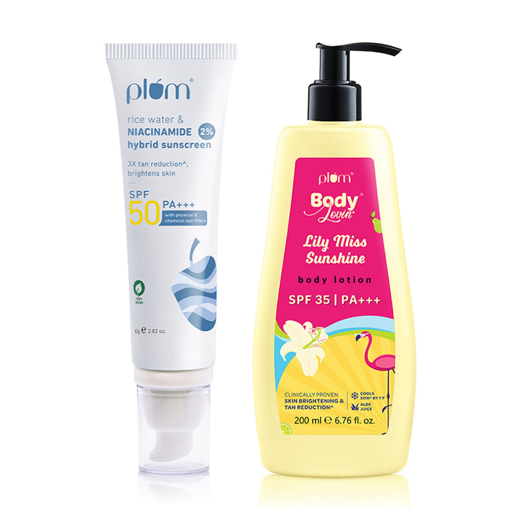 Plum Body Lotion & Sunscreen Combo For Sun Protection & Hydration With SPF50 PA+++ | Grocsy