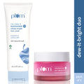 Plum Niacinamide & Hyaluronic Acid Face Wash & Moisturizer Combo For Bright, Hydrated & Plumped Skin | Grocsy