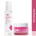 Plum 1% Hyaluronic Acid & Bulgarian Rose Toner & Moisturiser Combo For Hydration & Plumpy Skin | Grocsy