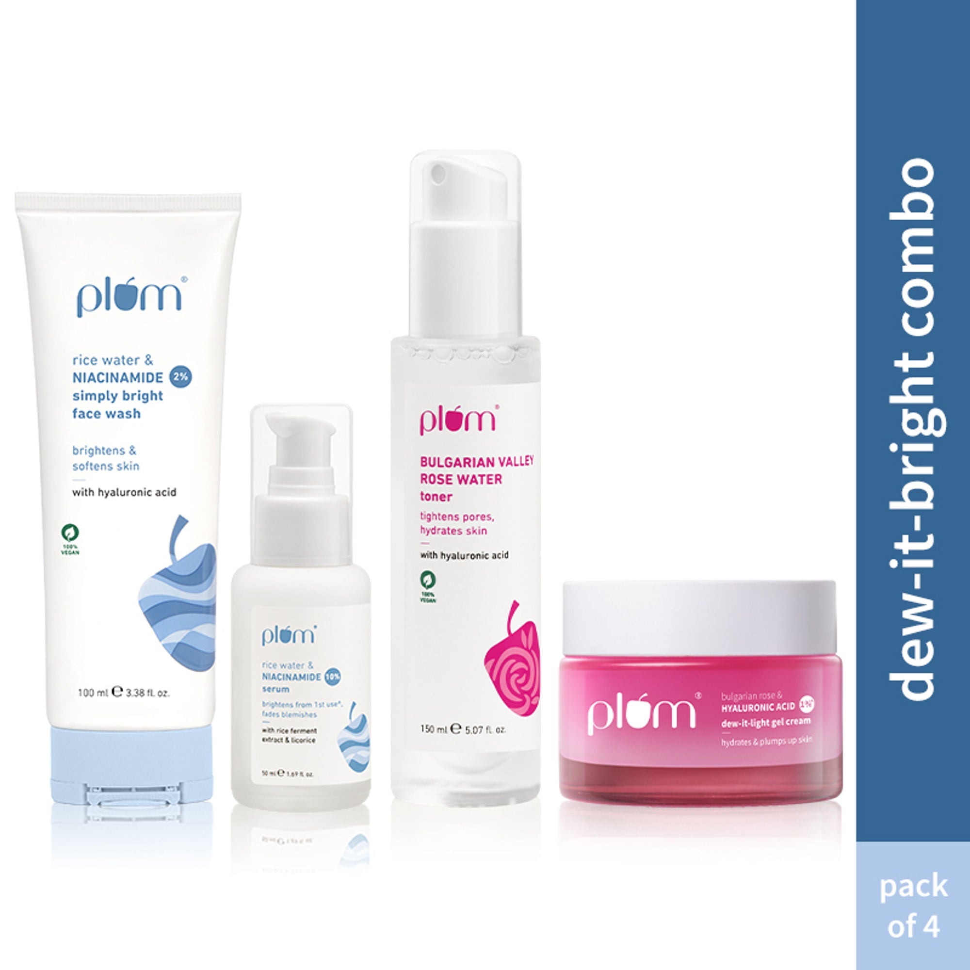 Plum Niacinamide & Hyaluronic Acid CTMS combo for Bright & Hydrated Skin | Grocsy