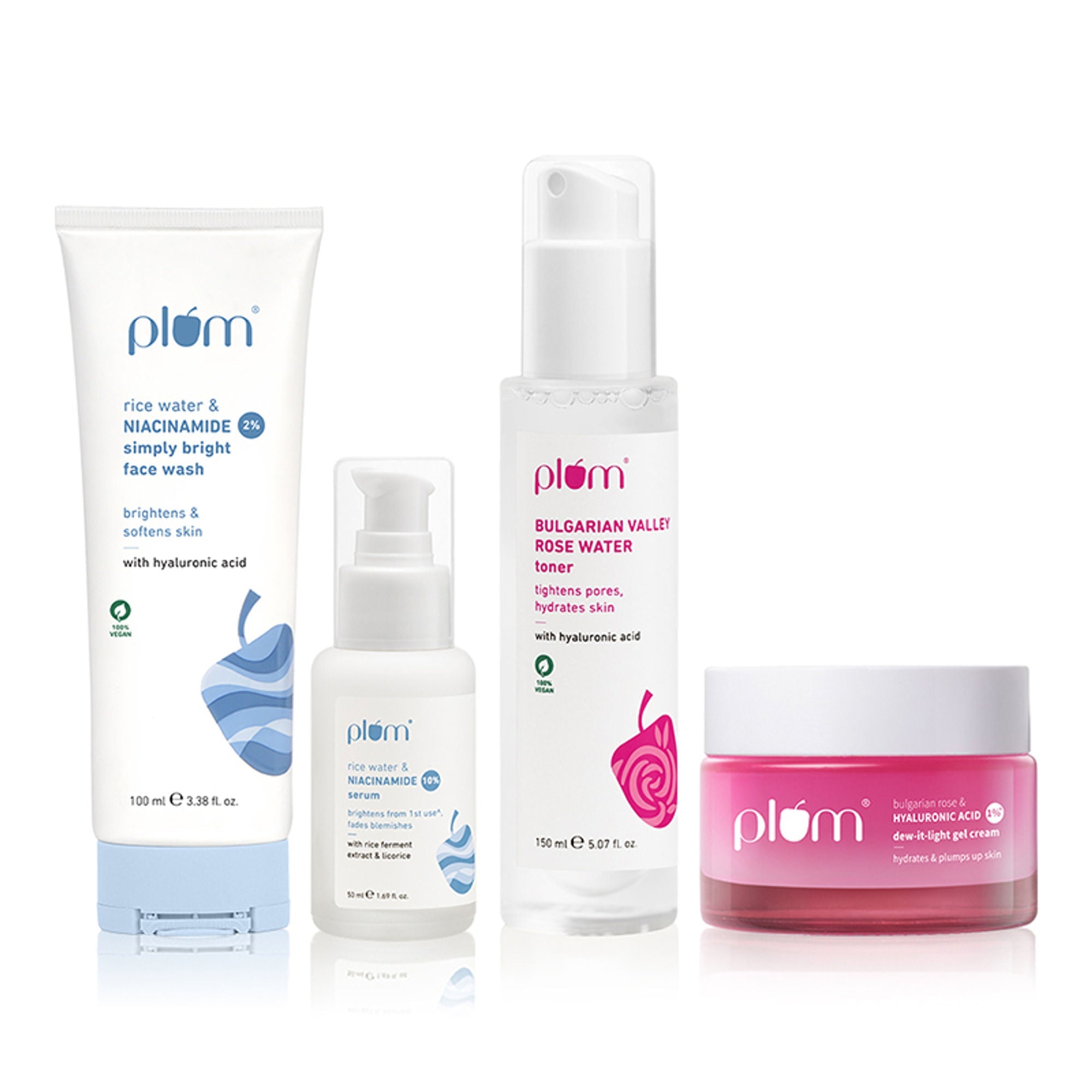 Plum Niacinamide & Hyaluronic Acid CTMS combo for Bright & Hydrated Skin | Grocsy