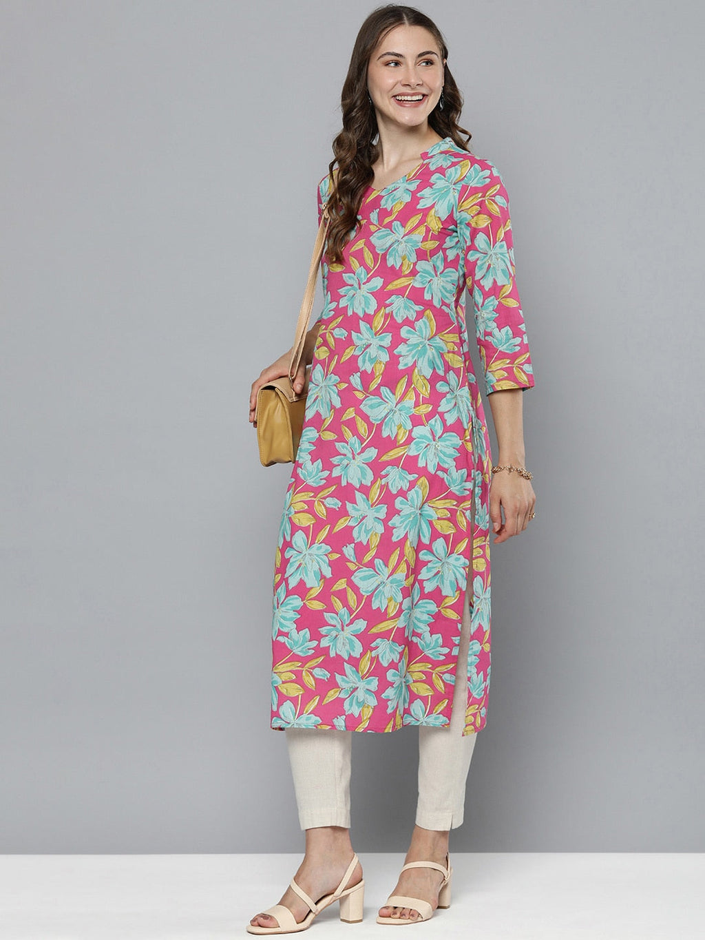 HERE&NOW Floral Printed Kurta | Grocsy