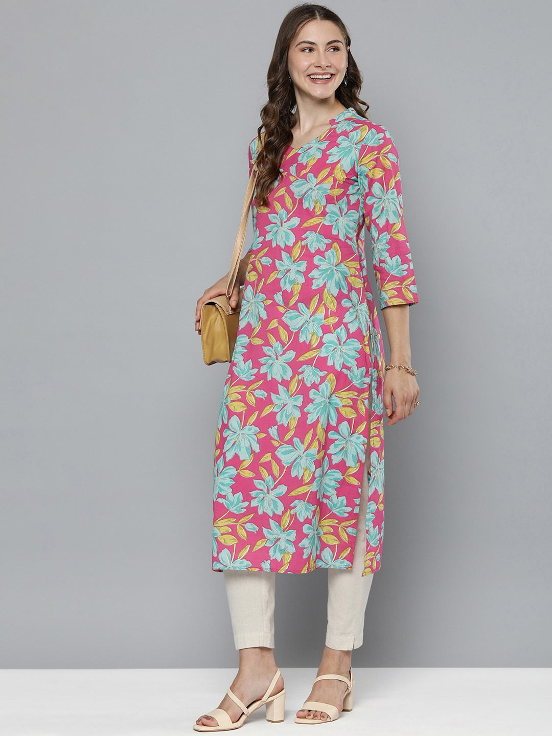 HERE&NOW Floral Printed Kurta | Grocsy