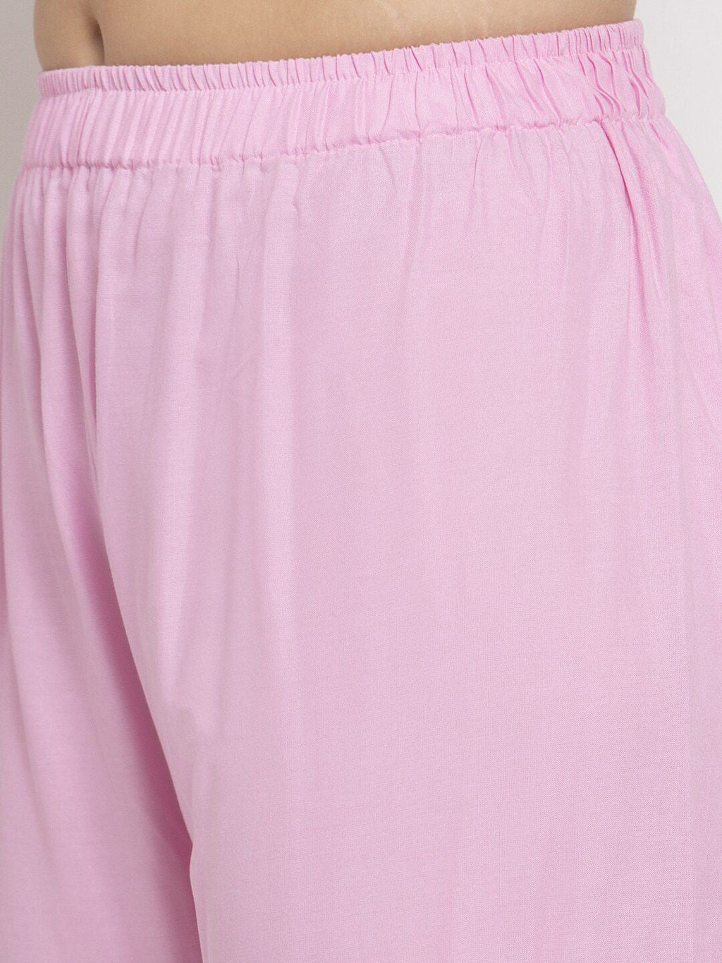 TAG 7 Women Pink Solid Flared Palazzos | Grocsy