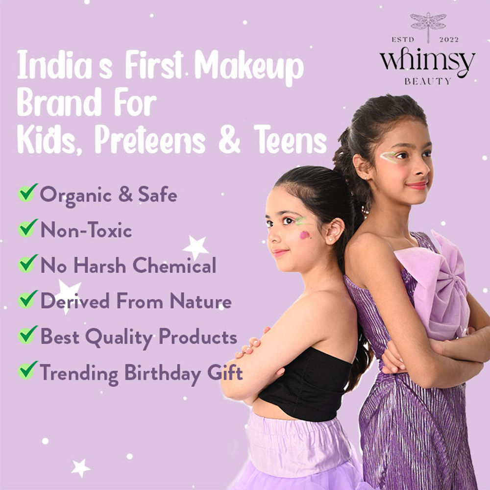 Whimsy Beauty Safe & Organic Non-Sticky Lip Gloss For Teen And Preteen Girls (Glitter N Go) | Grocsy
