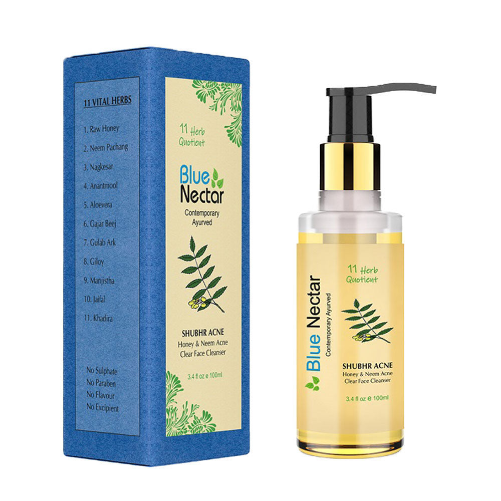 Blue Nectar Shubhr Acne Face Cleanser with Honey & Neem | Grocsy