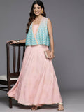 Ahalyaa Women's Traditional Wear Co-ods - Pink | Grocsy