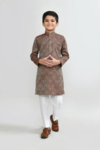 Joban Fashion Imported Jacquard Maroon Kurta With Straight Fit Pant | Grocsy