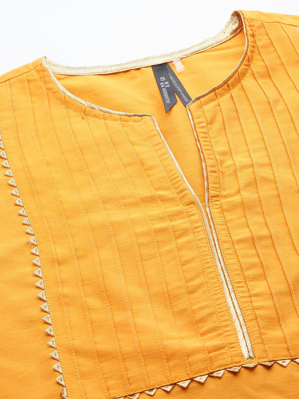 HERE&NOW Yoke Design Gotta Patti Detail Kurta | Grocsy