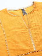 HERE&NOW Yoke Design Gotta Patti Detail Kurta | Grocsy
