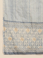 Sangria Floral Printed Mirror Work Pure Cotton Kurta With Trouser & Dupatta | Grocsy