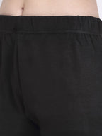 TAG 7 Women Pack Of 2 Peach & Black Solid Ankle-Length Leggings | Grocsy