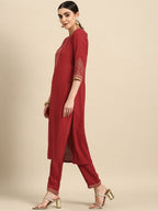 All About You Ethnic Motifs Print Kurta with Trousers & With Dupatta | Grocsy