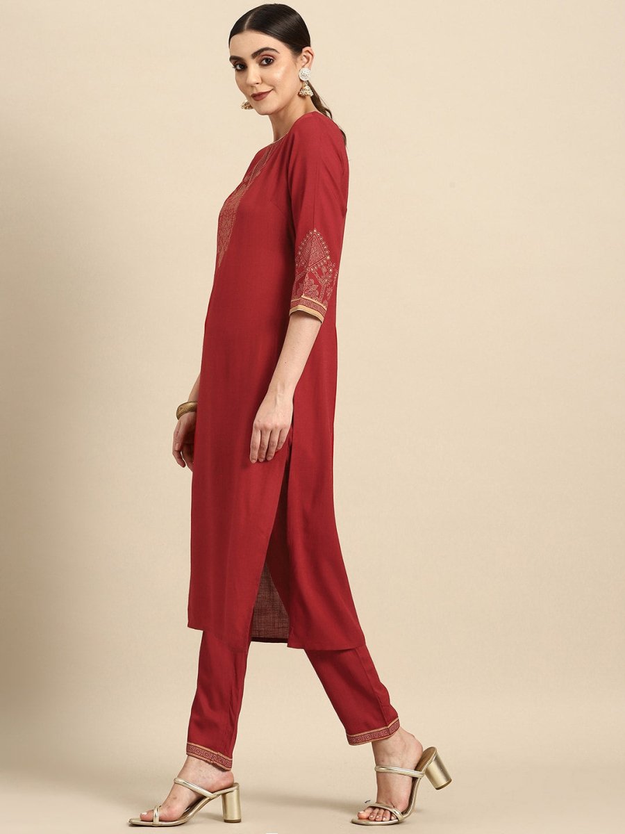 All About You Ethnic Motifs Print Kurta with Trousers & With Dupatta | Grocsy