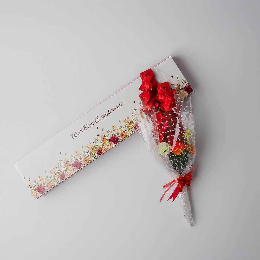 Dibha Ruchoks Valentines Special Rose Shape Chocolates Bouquet | Grocsy
