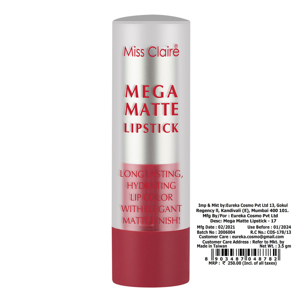 Miss Claire Mega Matte Lipstick - 17 | Grocsy