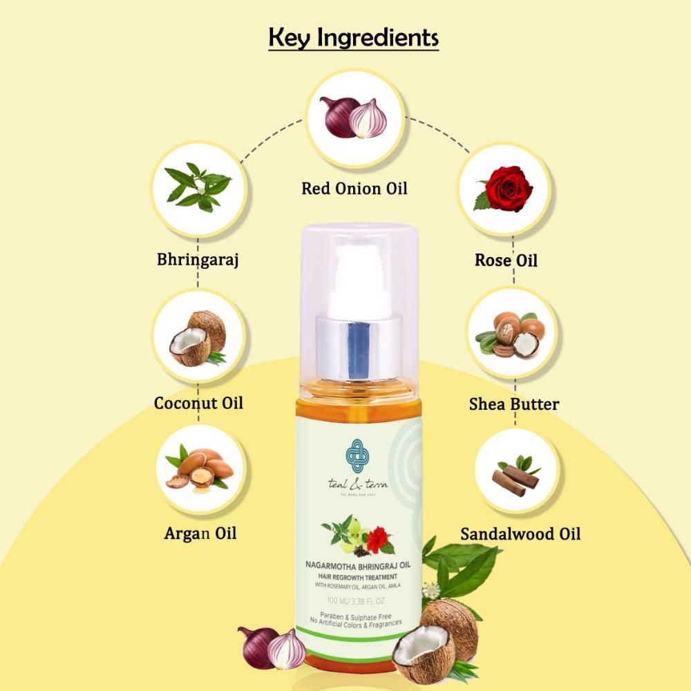 Teal and Terra Nagarmotha Bhringraj Hair Oil | Grocsy