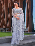 Tikhi Imli Embellished Net Saree | Grocsy