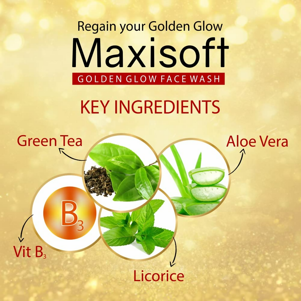 Maxisoft Golden Glow Face Wash | Grocsy