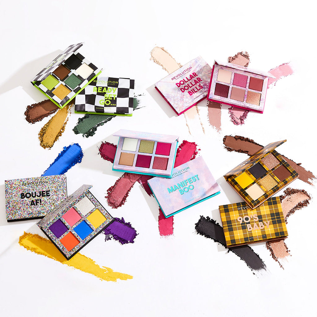 Makeup Revolution Power Eyeshadow Palette 90's Baby - Ready Set Go | Grocsy