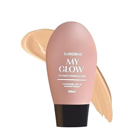 Suroskie My Glow Tinted Moisturizer, 60ml, Medium Shade, SPF 30, With Niacinamide and Natural Extracts | Grocsy